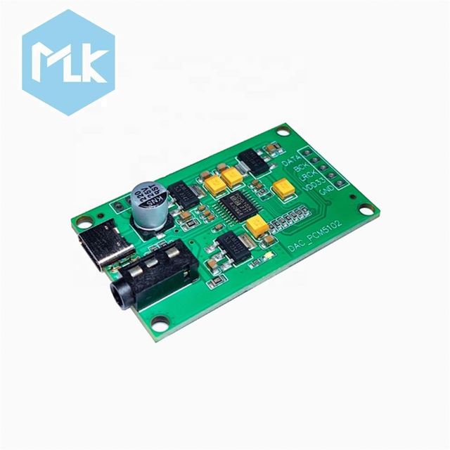 MLK  3.5mm Analog I2S IIS Raspberry Pi USB DAC Audio Converter Digital to Analog Decoder Module PCM5102A PCM5102