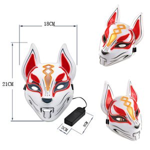 La volpe di Halloween 2023 ha portato maschere per feste illuminate maschera per gioco Cosplay di Halloween oggetti di scena per feste e feste - Product Image 4