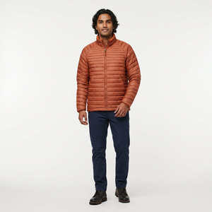 Blouson d'hiver super léger pour homme 2025, en toile matelassée de coton, col montant, isolé, avec sac de rangement intégré, pour l'extérieur - Product Image 1