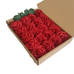Fleur artificielle PE <span class=keywords><strong>Rose</strong></span> Fleur Mousse Fleur Mariage Saint Valentin Décoration de Noël 20 Pcs/boîte - Product Image 2
