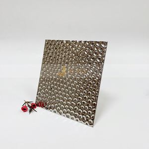 Plaque en acier inoxydable LL252 4x8 304 PVD, motif nid d'abeille convexe estampé, épaisseur personnalisée, panneaux muraux - Product Image 2