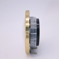 Hygromètre d'intérieur en métal avec cadran de 90 mm et mesure de la température pour usage domestique