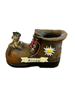 Magnete per Frigorifero 3D Personalizzato in Legno con Alpi, Marmota, Lattiera e Edelweiss in Resina - Arosa - Product Image 3