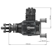 Nouveauté 2023 DLE60 DLE 60 Moteur à essence pour avion RC bicylindre deux temps à échappement latéral refroidi par air naturel démarrage manuel 60cc Dis