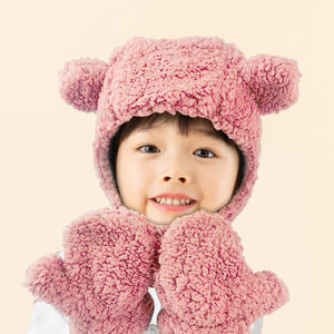 Gorro de Invierno de Jacquard de Color Liso con Logotipo Personalizado, Bufanda, Gorros <span class=keywords><strong>para</strong></span> Niños, Estilo Largo, Gorro de Punto con Pompones, Conjunto de <span class=keywords><strong>Guantes</strong></span> Cálidos <span class=keywords><strong>para</strong></span> Bebé - Product Image 5