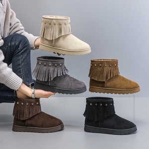 YL3694 Bottes d'hiver en <span class=keywords><strong>daim</strong></span> pour femmes en gros, bottes à fourrure pour femmes, bottes confortables et chaudes pour l'extérieur - Product Image 3