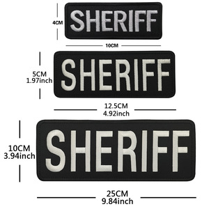 Lettres anglaises personnalisées patchs en feutre plastique brodés avec réfléchissant pour gilet tactique insigne arrière - Product Image 2