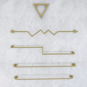 Colgador de <span class=keywords><strong>pared</strong></span> de acero inoxidable para <span class=keywords><strong>ropa</strong></span>, colgador de <span class=keywords><strong>ropa</strong></span> montado en la <span class=keywords><strong>pared</strong></span>, color dorado, moderno, para <span class=keywords><strong>tienda</strong></span> de <span class=keywords><strong>ropa</strong></span> - Product Image 2