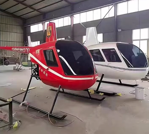 Robinson R44 Helikopter-Kabinen-Simulationsmodell für Außenausstellung, Internet-Sensation, Live-Streaming-Raum-Zubehör - Product Image 1