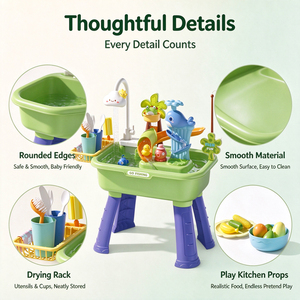 Ensemble de jouets aquatiques multifonctionnels pour enfants avec canne à pêche, toboggan baleine, table de douche nuage et pieds de table, jeu d'imitation, cadeau éducatif - Product Image 5