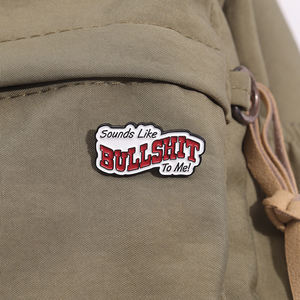 Suona come una stronzata per Me spilla personalizzata con scritta a spilla con spilla regalo di gioielli di moda per amici - Product Image 3