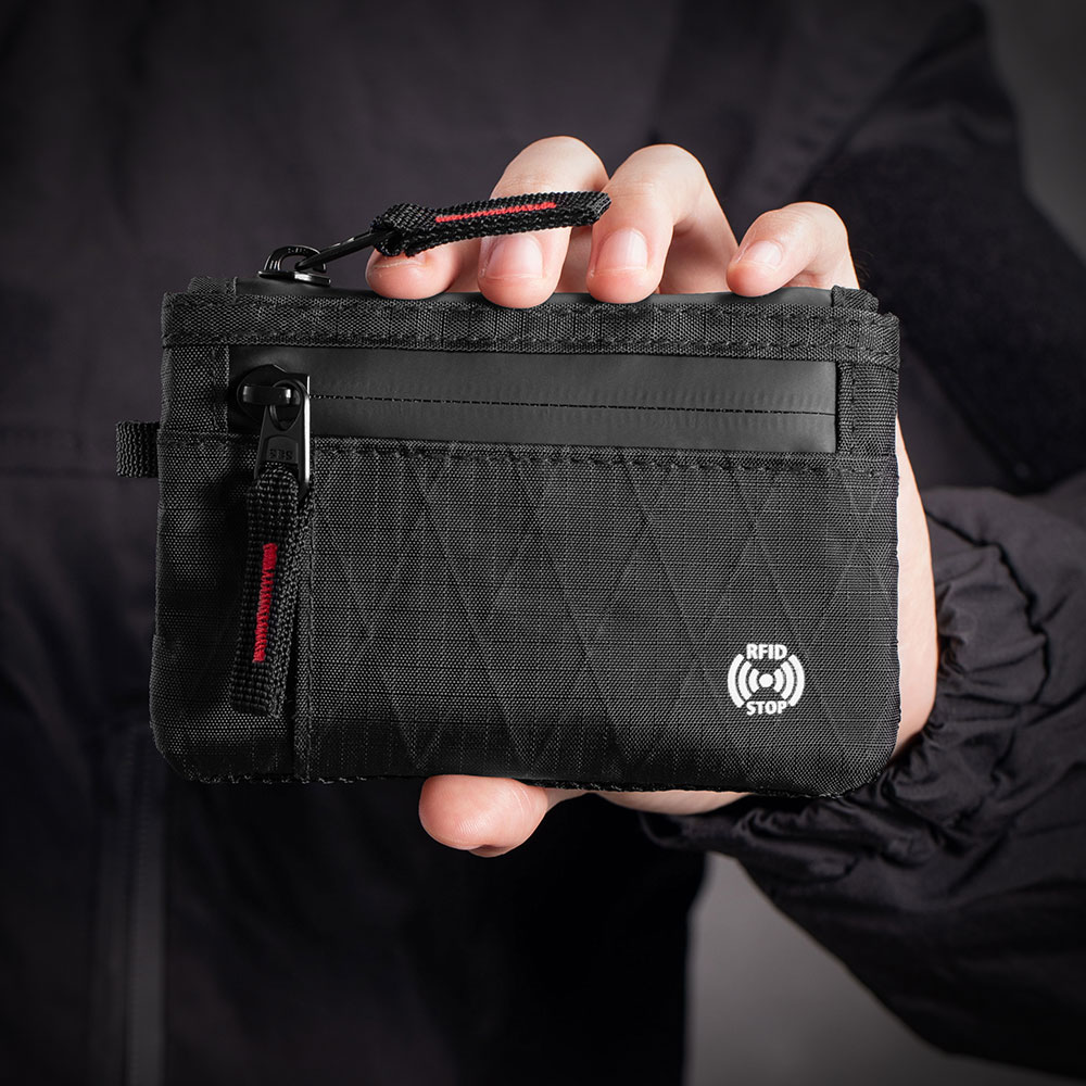 Пользовательский тонкий кошелек RFID функция блокировки держатель для кредитных карт карманный органайзер для мужчин и женщин Мини Кошелек для монет с застежкой-молнией