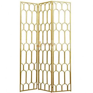 EX362 Modern Durable Foldable Stainless Steel Metal Laser Cut Irregular Structure Multifunctional Screen Partition for Hotel - Product Image 4