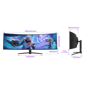 Monitor curvo para juegos de 49 pulgadas, 5K, <span class=keywords><strong>32</strong></span>:9, ultranarrow, 240 Hz, HDR400, para uso en escritorio, con interfaz DP y <span class=keywords><strong>pantalla</strong></span> dividida - Product Image 3