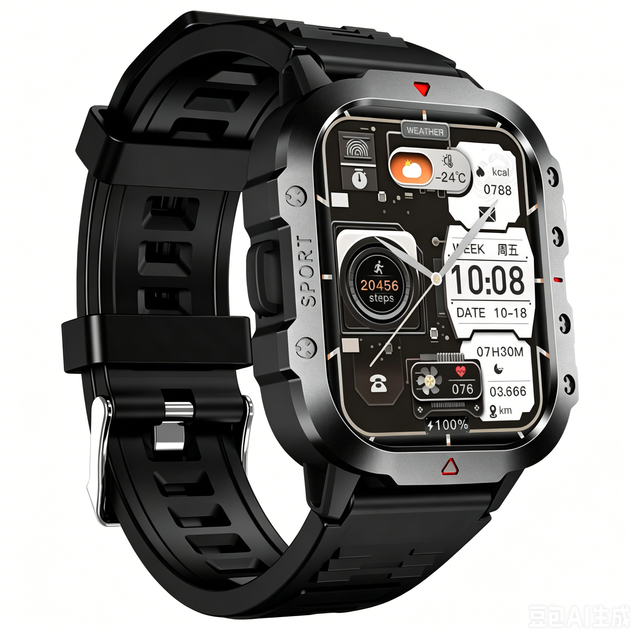 Men's Smart Watch, Rugged Outdoor Fitness Watch with Call/Text, 7-10 Day Battery, 5ATM Waterproof Activity Tracker, Heart Rate