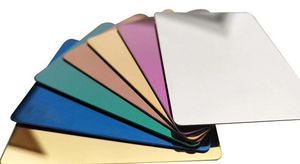 Feuille enduite par <span class=keywords><strong>couleur</strong></span> PVD de l'acier inoxydable <span class=keywords><strong>304</strong></span> enduisant le matériel architectural de finition décorative des couleurs multiples 0.3-3mm - Product Image 4