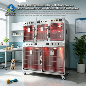 Jaula <span class=keywords><strong>para</strong></span> Perros de Acero Inoxidable EUR VET con 5 Puertas y Control de Temperatura Diseño Atractivo Equipo Veterinario <span class=keywords><strong>para</strong></span> <span class=keywords><strong>Hospital</strong></span> de <span class=keywords><strong>Mascotas</strong></span> - Product Image 1