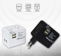 Adaptateurs intelligents de voyage universels personnalisés en usine adaptateur de voyage multi-prises avec 2 prises d'adaptateur multiples USB
