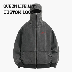 <span class=keywords><strong>Felpa</strong></span> con passamontagna con cappuccio in cotone 2025 con Logo personalizzato di fabbrica con Zip intera vestiti di Balaklava incappucciati - Product Image 5