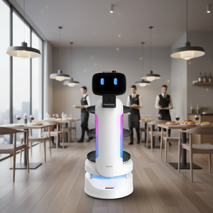 Robot de service alimentaire <span class=keywords><strong>autonome</strong></span> pour restaurants, hôtels, cafés - Livraison <span class=keywords><strong>autonome</strong></span>, recharge automatique, 3 compartiments - Product Image 4