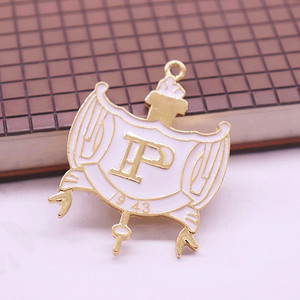 Venta al por mayor Sigma Gamma Rho Capítulo Símbolo Blanco Esmaltado Tono Dorado Hermandad Philo Crest Joyería Fabricación Accesorio Colgante - Product Image 5