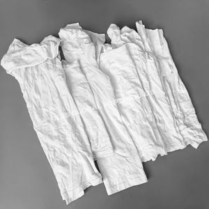 Trapos de Limpieza Reciclados para Uso en Talleres, 10KG, 25KG, 100KG de Trapos de Camiseta Blancos, Trapos de Algodón para Limpieza - Product Image 1