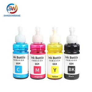 Recharge d'encre 664 pour imprimante Epson L220 L3060, 70ml, 10 pièces, T664, t6641-t6644, couleurs Premium, Compatible avec les bouteilles, recharge d'encre, vente en gros