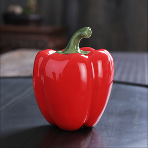 Simulación de verduras, pimientos verdes, latas de té, latas selladas, olla de almacenamiento china, adornos decorativos - Product Image 2
