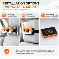 Adaptateur CarPlay sans fil 2-en-1 avec caméra de voiture pour bébé et moniteur de siège arrière pour une conduite familiale sécurisée