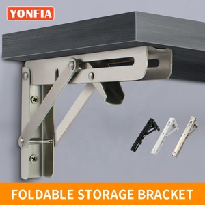 YONFIA 9017 <span class=keywords><strong>2</strong></span> PCS staffa triangolare pieghevole in acciaio inossidabile supporto per mensola supporto per mensola regolabile mensola da tavolo a parete - Product Image 5