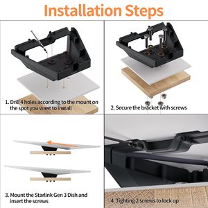 स्टारलिंक जीन <span class=keywords><strong>3</strong></span> गतिशीलता आरवी छत माउंट फ्लैट v3 बढ़ते किट के लिए जहाज यात्रा ट्रेलर के लिए मानक v4 ब्रैकेट - Product Image 6