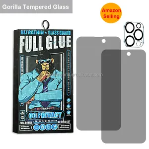 Đầy Đủ Keo Chống Gián Điệp Tempered Glass Bảo Vệ Màn Hình Riêng Tư Cho iPhone 11 12 13 14 15 Pro Max 6 7 8 Cộng Với X XR XS Max