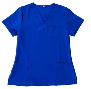 เครื่องแบบคอวีแขนสั้นและกางเกงขาตรงคอตตอน100% ออกแบบมาสำหรับเจ้าหน้าที่ทางการแพทย์โดยเฉพาะ - Product Image 2
