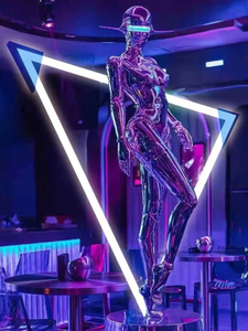 Cyberpunk <span class=keywords><strong>Sexy</strong></span> Robot <span class=keywords><strong>Sexy</strong></span> Meisje Sculptuur Grote Tech-Thema Godin Figuur Trendy Decoratie Voor Bars Ktv En Andere Locaties - Product Image 2