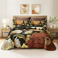 Ensemble de couette imprimé de plantes en gros d'usine professionnelle couvre-lit de qualité Double taille housse de couette Polyester pour l'hiver