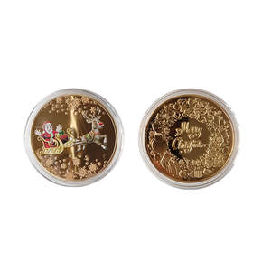 Pièces <span class=keywords><strong>de</strong></span> <span class=keywords><strong>vœux</strong></span> pour le père noël, plaqué or et argent, personnalisées pour le nouvel an <span class=keywords><strong>2023</strong></span> - Product Image 6