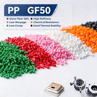 Granulés de plastique modifiés PP GF50 renforcés par injection de fibre de verre à 50% remplis de polypropylène certifiés ROHS personnalisés