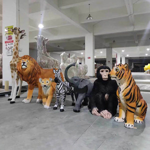 Life Size Lion Statue Fiberglass Polar Bear Animal Sculpture for Kids Rental Party Decoration