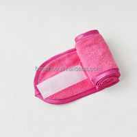 Bandeau de lavage du visage réglable en tissu éponge écologique et doux, extensible, pour le maquillage, 65-68CM, pour soins personnels, échantillons gratuits, MOQ
