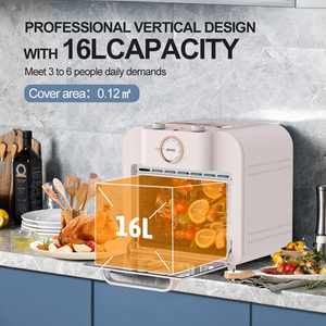 Oven Penggorengan Udara Listrik 16L OEM/ODM, Oven Uap, Mesin All-in-one Penggorengan Udara Uap, Pemanggang Roti & Oven Pizza, Kustomisasi Jumlah Kecil - Product Image 3
