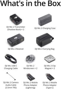 D J 2 <b>Wireless</b> Lavalier <b>Microphone</b> Intelligent Noise Cancelling 32-bit Float Internal Recording Optimized Sound 250m (820 - Product Image 1