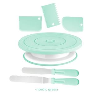 6 قطع من حامل الكيك البلاستيكي الدوار 360 درجة، مجموعة أدوات الخبز وملحقات تزيين الحلويات والكعك - Product Image 4