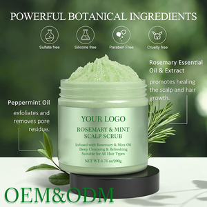 Champú Exfoliante 2 en 1 Vegano <span class=keywords><strong>de</strong></span> Romero y Menta <span class=keywords><strong>para</strong></span> el Cuero Cabelludo, Limpieza Profunda, Reparación Capilar, Reduce <span class=keywords><strong>la</strong></span> <span class=keywords><strong>Caspa</strong></span> (Marca Privada) - Product Image 3
