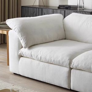 Modern Minimalist Living Room Furniture Sponge Down Filling Modular Cloud Cotton Linen Fabric - Product Image 4