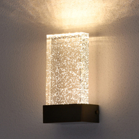 Applique murale américaine à bulles d'air en cristal Rectangle en verre Intérieur pour éclairage d'escalier de couloir d'hôtel