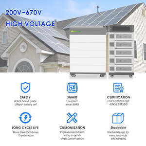 Paquete de batería LiFePO4 20KWH 30KWH 40KWH 50KWH 60KWH 102,4 V 100AH 10KWH 200-600V Sistema solar de rejilla híbrida montado en bastidor - Product Image 4