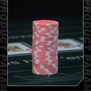 Keripik Poker Profesional Berwarna Kustom 11.5g dari Bahan Komposit Tanah Liat Bergaris untuk Kasino - Product Image 4
