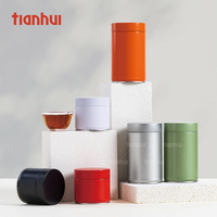 Tianhui vide métal Mini thé boîte de conserve ronde hermétique Matcha boîte de conserve pour 30g 50g Matcha stockage