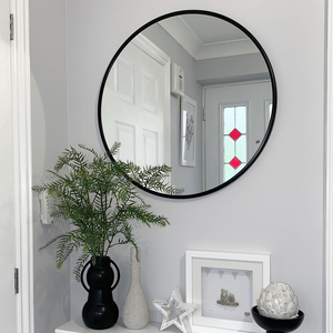 Specchio da bagno rotondo in metallo nero da 20 pollici - Product Image 6