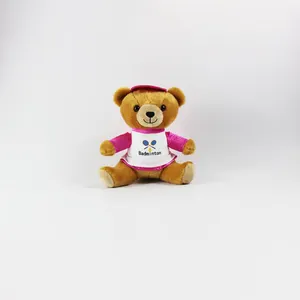 舒适小娃娃熊小娃娃毛绒毛绒玩具熊玩具羽毛球运动t恤